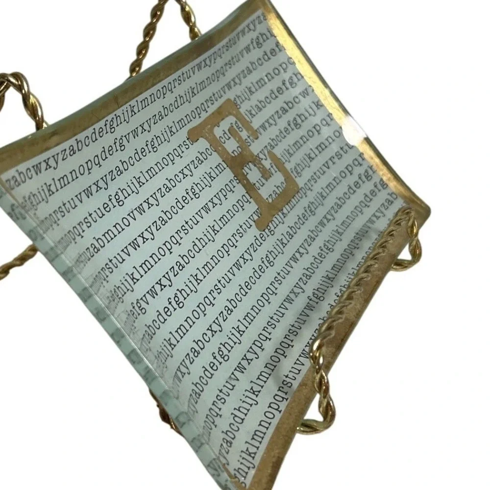 Jay Companies American Atelier Gold Accent Tray Letter E Trinket Rings Chic Boho
